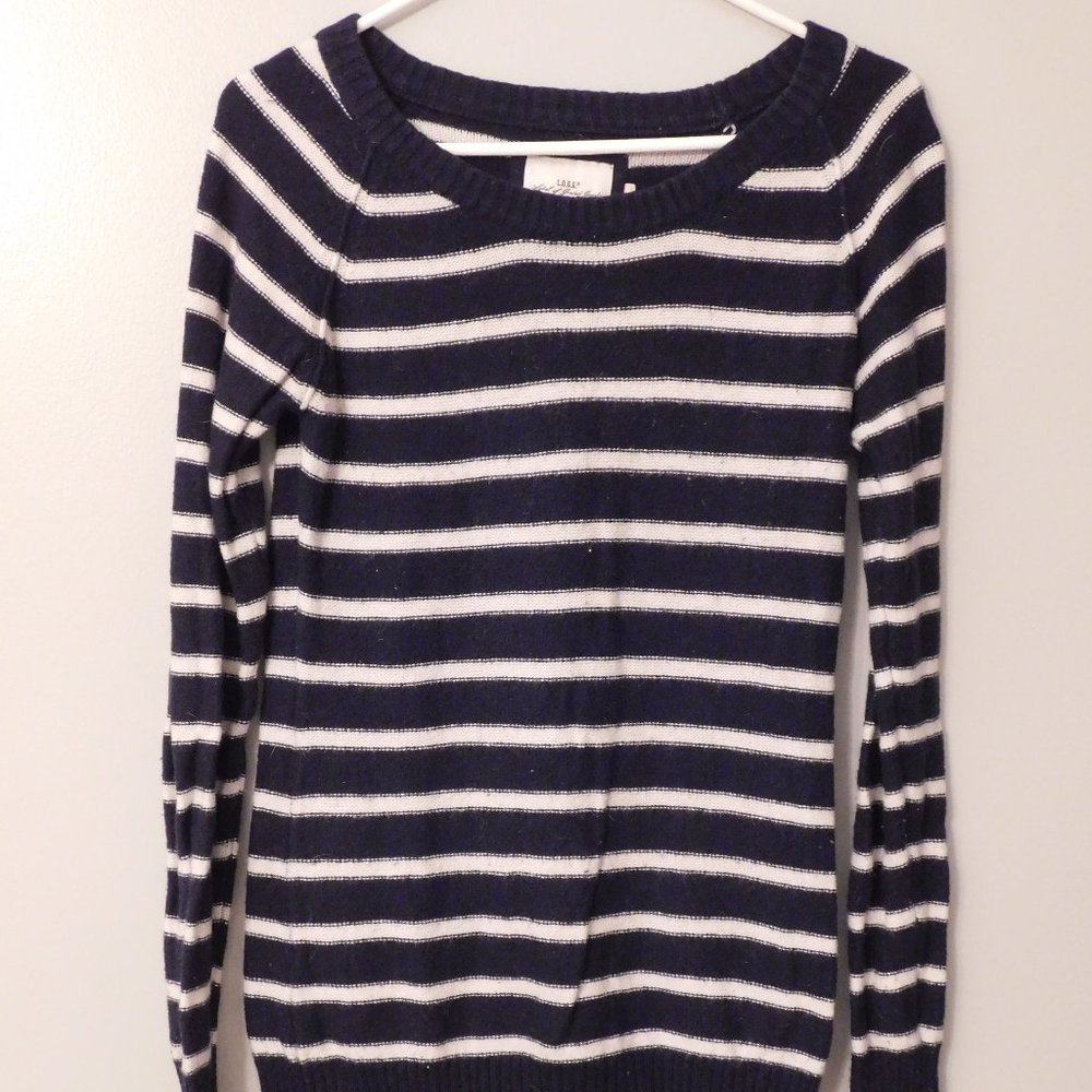 H&M Navy and White Stripe Sweater